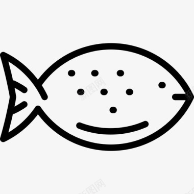 鱼超级市场生产线直链图标图标