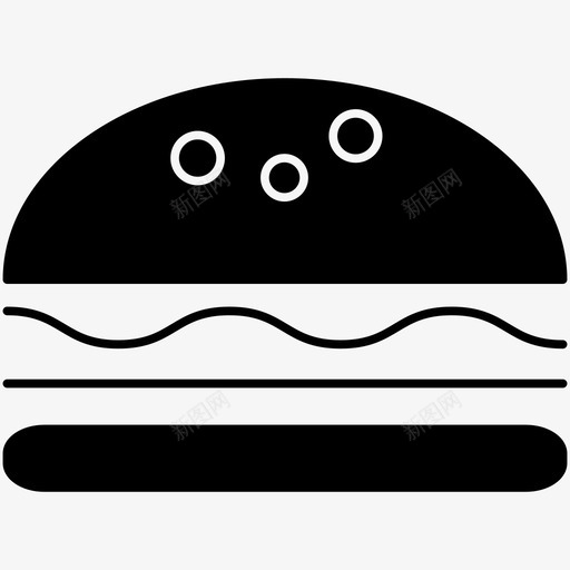 汉堡食物三明治图标svg_新图网 https://ixintu.com 三明治 汉堡 食物 食物字形图标