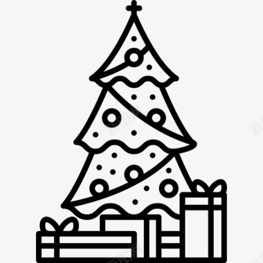 圣诞树圣诞线工艺品图标图标