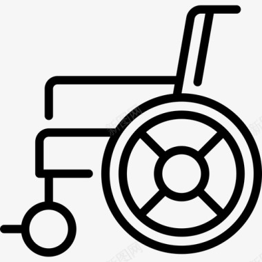轮椅慈善设施直系图标图标
