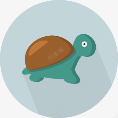 乌龟动物9扁平图标图标