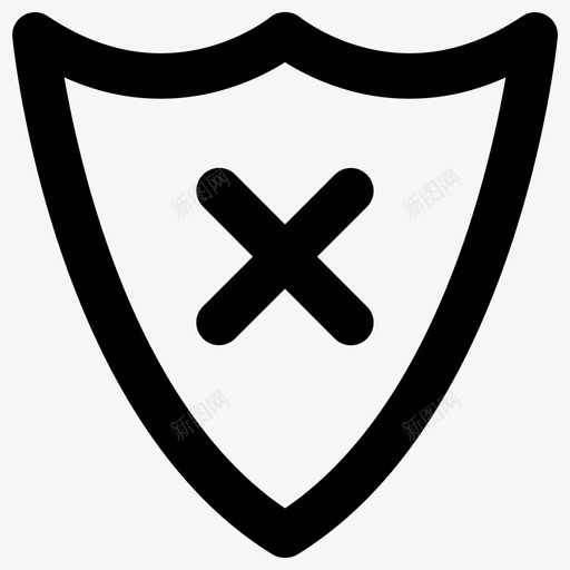 盾牌安全工具粗体圆形图标svg_新图网 https://ixintu.com 安全工具 盾牌 粗体圆形