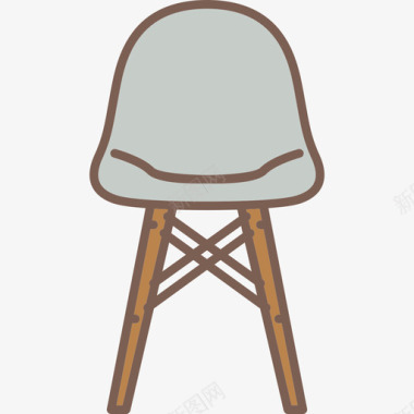 椅子建筑物家具和装饰图标图标