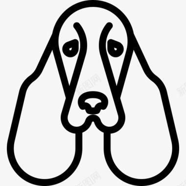 斯普林格猎犬犬种头直系图标图标
