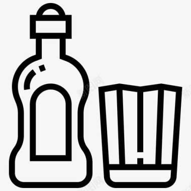 伏特加饮料瓶子图标图标