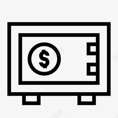 箱子银行钱图标图标
