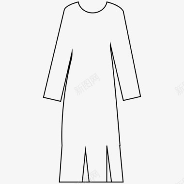 服装穆斯林服装妇女或女孩图标图标