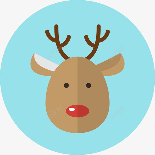 驯鹿彩色圣诞系列填充图标svg_新图网 https://ixintu.com 填充 彩色圣诞系列 驯鹿