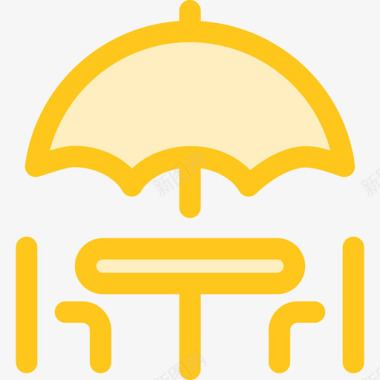 雨伞户外3黄色图标图标