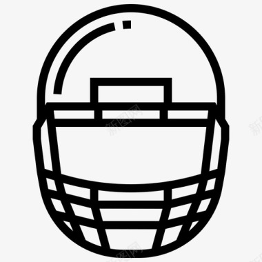 头盔足球装备图标图标