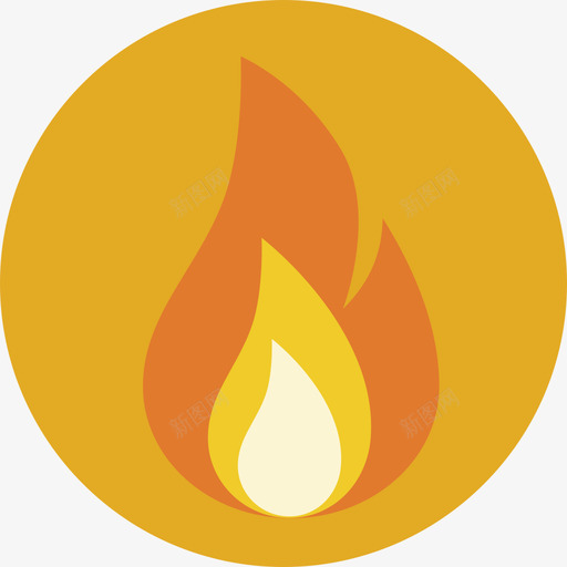 火焰警报圆形平面图标svg_新图网 https://ixintu.com 圆形平面 火焰 警报