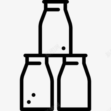 奶瓶游乐园线工艺直线型图标图标