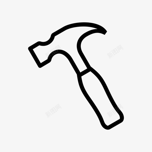 锤子建筑修理图标svg_新图网 https://ixintu.com 修理 工具 建筑 锤子