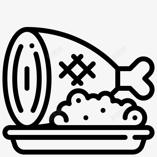 肉牛肉食品图标svg_新图网 https://ixintu.com 快餐概述 火腿 牛肉 猪肉 肉 食品