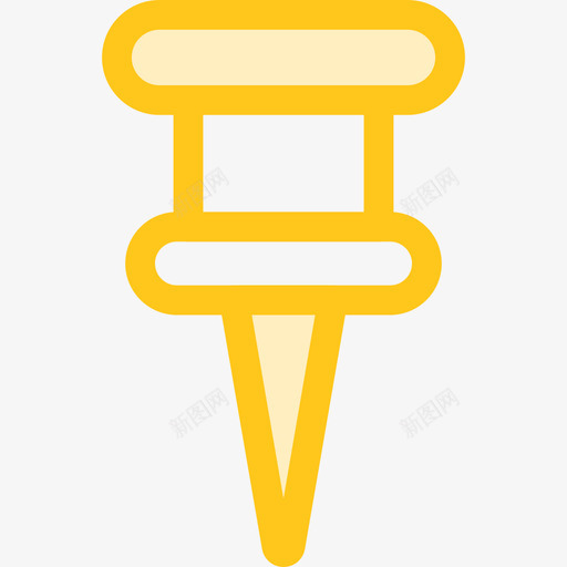图钉商务和办公3黄色图标svg_新图网 https://ixintu.com 商务和办公3 图钉 黄色