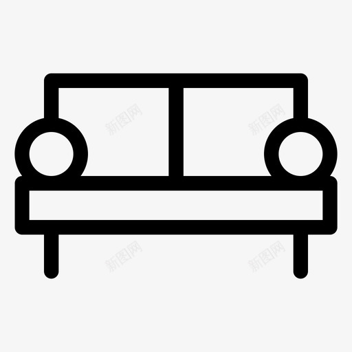 沙发室内休息图标svg_新图网 https://ixintu.com 休息 坐椅 室内 家具 沙发