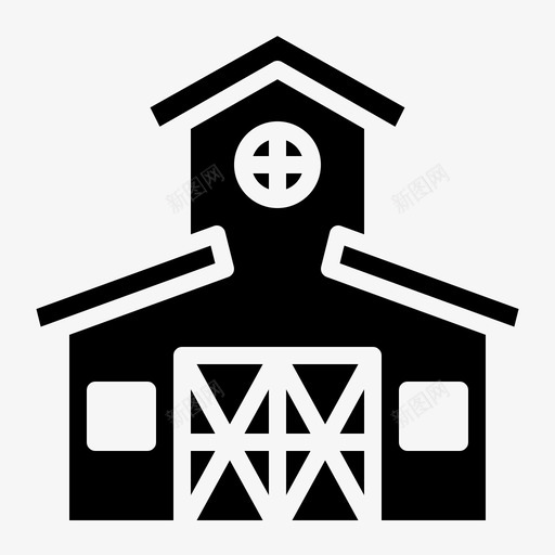 谷仓农场园艺图标svg_新图网 https://ixintu.com 农场 园艺 生长 秋天雕文 自然 谷仓