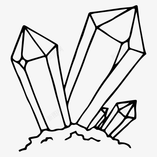 水晶宝石手工绘制图标svg_新图网 https://ixintu.com 宝石 手工绘制 水晶 自然