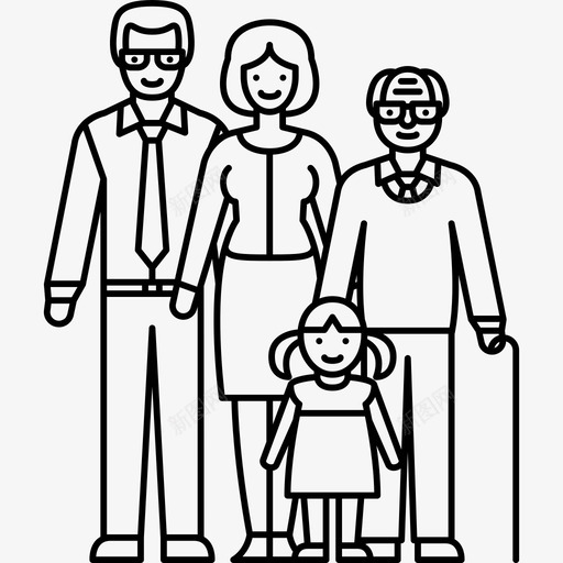 一对祖父和孩子人家庭都是直系亲属图标svg_新图网 https://ixintu.com 一对祖父和孩子 人 家庭都是直系亲属