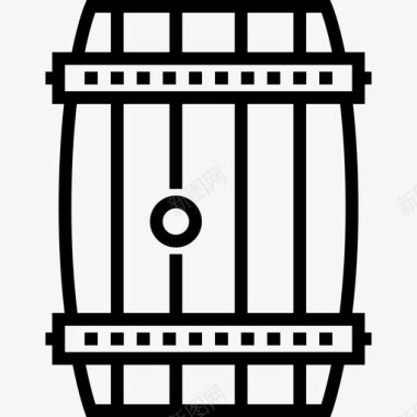 桶啤酒节3直线型图标图标