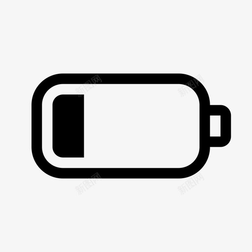 电池电量低电源基本图标设置svg_新图网 https://ixintu.com 基本图标设置 电池电量低 电源