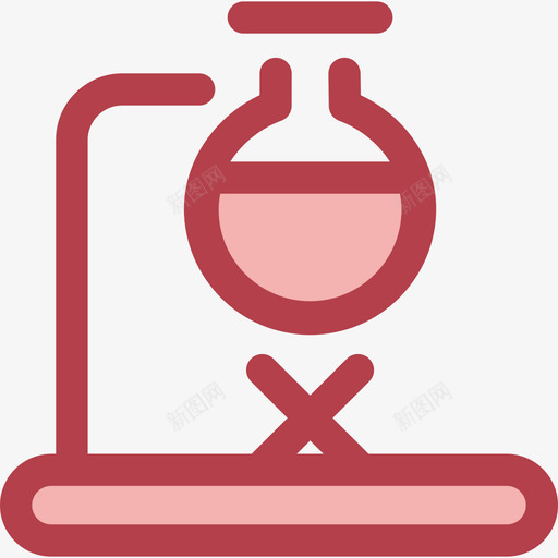 烧瓶医院4号红色图标svg_新图网 https://ixintu.com 医院4号 烧瓶 红色