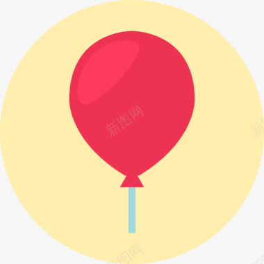 气球情人节圆扁图标图标