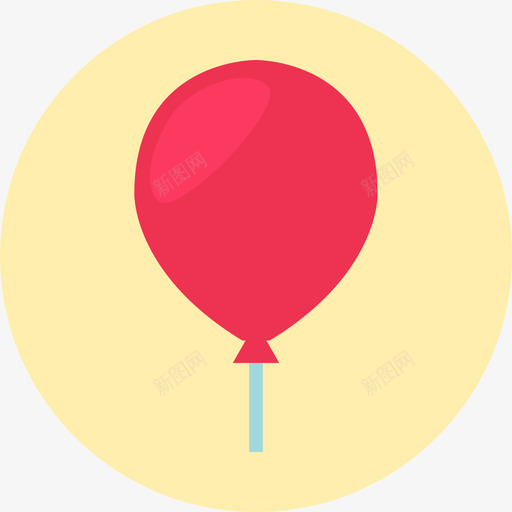 气球情人节圆扁图标svg_新图网 https://ixintu.com 圆扁 情人节 气球