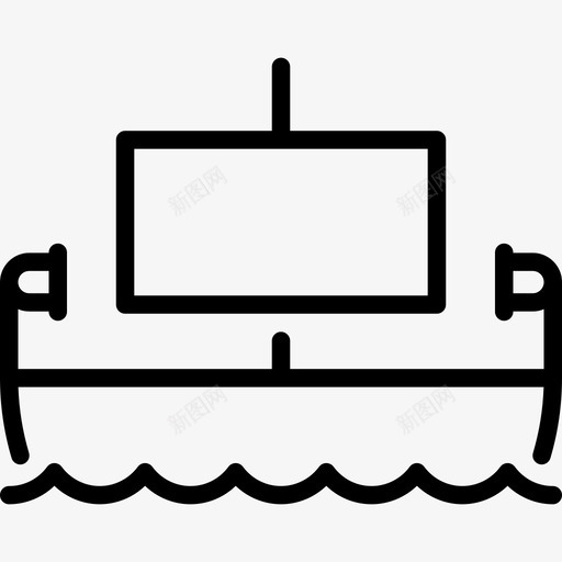 埃及船埃及线工艺线性图标svg_新图网 https://ixintu.com 埃及线工艺 埃及船 线性