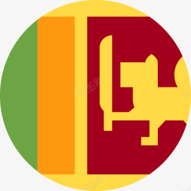 斯里兰卡国旗圆形图标图标