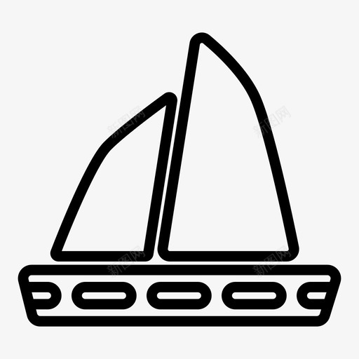 船帆船运动图标svg_新图网 https://ixintu.com 帆船 船 运动