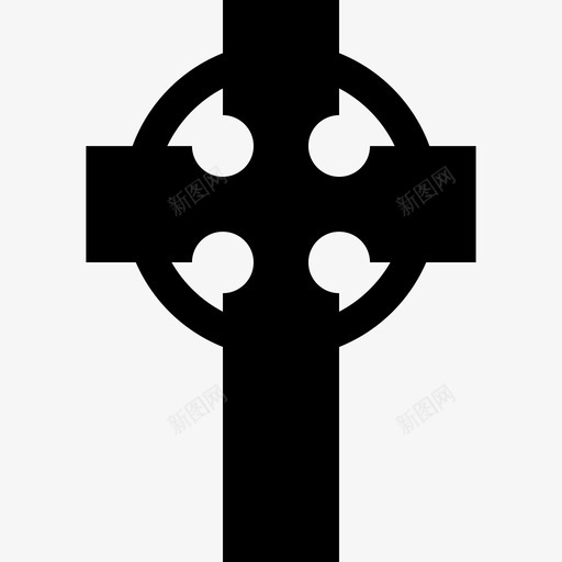 凯尔特人十字架形状宗教符号图标svg_新图网 https://ixintu.com 凯尔特人十字架 宗教符号 形状