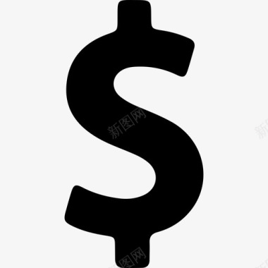 美元符号金融收藏实心图标图标