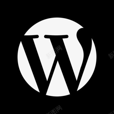 Wordpress实心社交媒体徽标填充图标图标