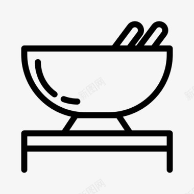 碗器具筷子图标图标