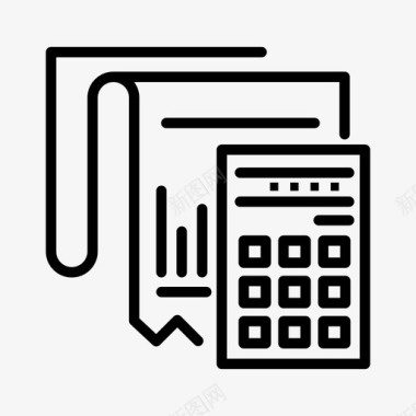 计算器审计财务报告图标图标
