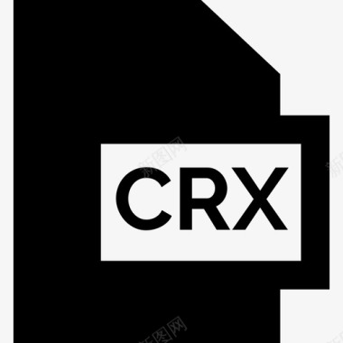 Crx文件格式集合已填充图标图标