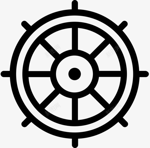 舵船航行图标svg_新图网 https://ixintu.com 休闲 操舵 航行 舵 船