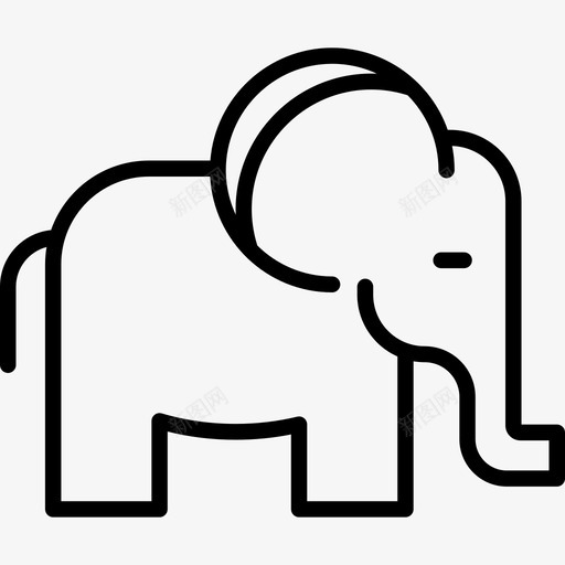 大象印度直系图标svg_新图网 https://ixintu.com 印度 大象 直系