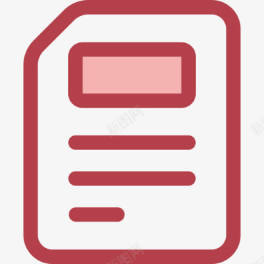 文件商务和办公室2红色图标图标