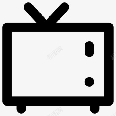 电视多媒体元素大胆圆润图标图标