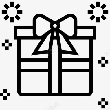 礼品盒圣诞节纪念品图标图标