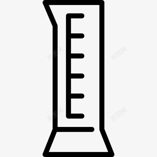 量筒实验室设备线性图标svg_新图网 https://ixintu.com 实验室设备 线性 量筒