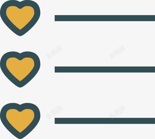列表爱情3线性颜色图标svg_新图网 https://ixintu.com 列表 爱情3 线性颜色