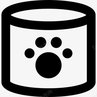 宠物食品罐小型宠物店线性图标图标