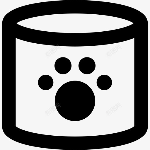 宠物食品罐小型宠物店线性图标svg_新图网 https://ixintu.com 宠物食品罐 小型宠物店 线性