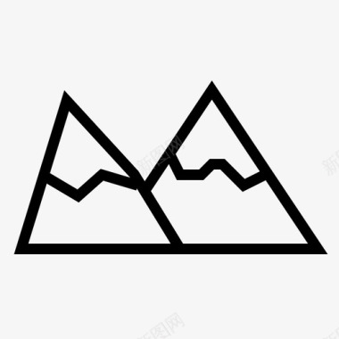 高山冒险商务图标图标