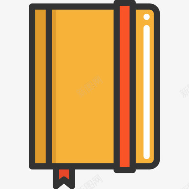 笔记本学校元素4线颜色图标图标