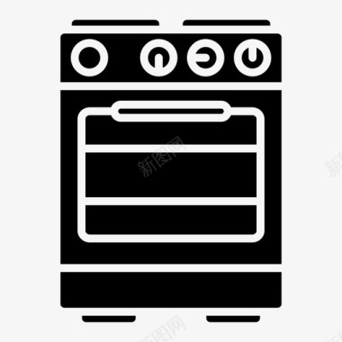 烤箱器具装置图标图标