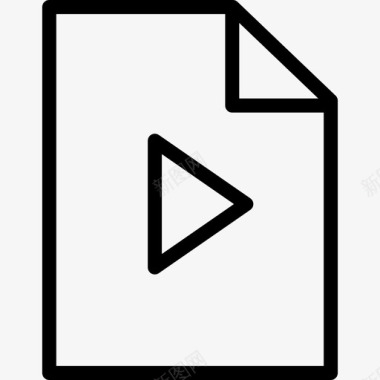 视频文件文件类型线性图标图标